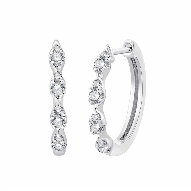 Boucles d'oreilles toi et moi diamant en or 18 carats
