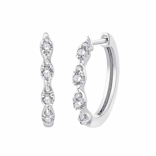 Boucles d'oreilles toi et moi diamant en or 18 carats