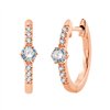 Boucles d'oreilles serti clos diamant en or 18 carats