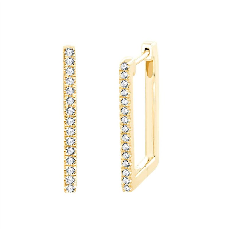 Boucles d'oreilles serti clos diamant en or 18 carats