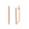 Boucles d'oreilles serti clos diamant en or 18 carats