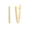 Boucles d'oreilles serti clos diamant en or 18 carats