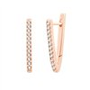 Boucles d'oreilles serti clos diamant en or 18 carats