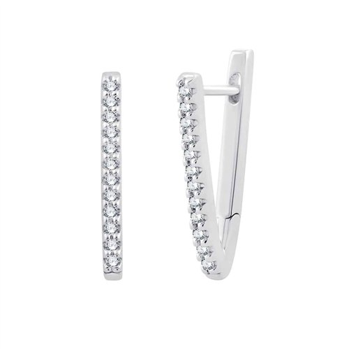 Boucles d'oreilles serti clos diamant en or 18 carats