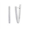 Boucles d'oreilles serti clos diamant en or 18 carats