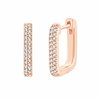 Boucles d'oreilles serti clos diamant en or 18 carats