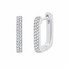 Boucles d'oreilles serti clos diamant en or 18 carats