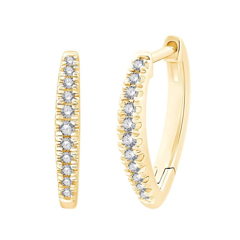 Boucles d'oreilles serti clos diamant en or 18 carats