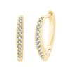 Boucles d'oreilles serti clos diamant en or 18 carats