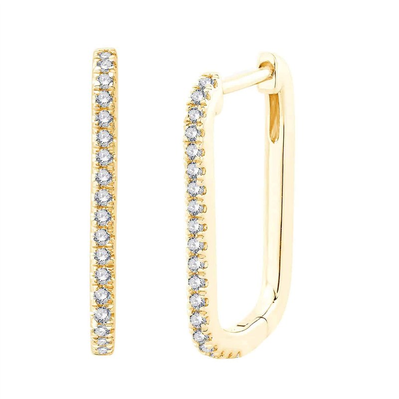 Boucles d'oreilles serti clos diamant en or 18 carats