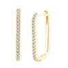 Boucles d'oreilles serti clos diamant en or 18 carats