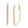 Boucles d'oreilles serti clos diamant en or 18 carats