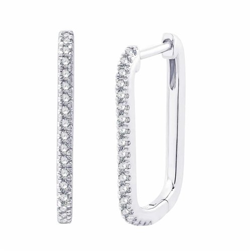 Boucles d'oreilles serti clos diamant en or 18 carats