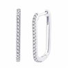 Boucles d'oreilles serti clos diamant en or 18 carats