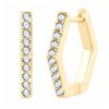 Boucles d'oreilles serti clos diamant en or 18 carats