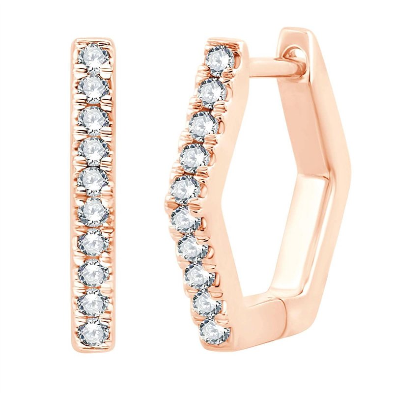 Boucles d'oreilles serti clos diamant en or 18 carats