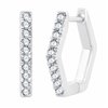 Boucles d'oreilles serti clos diamant en or 18 carats