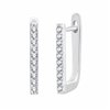Boucles d'oreilles serti clos diamant en or 18 carats