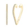 Boucles d'oreilles serti clos diamant en or 18 carats