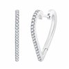 Boucles d'oreilles serti clos diamant en or 18 carats