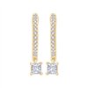 Boucles d'oreilles serti clos diamant en or 18 carats