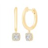 Boucles d'oreilles serti clos diamant en or 18 carats