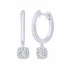 Boucles d'oreilles serti clos diamant en or 18 carats