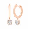 Boucles d'oreilles serti clos diamant en or 18 carats