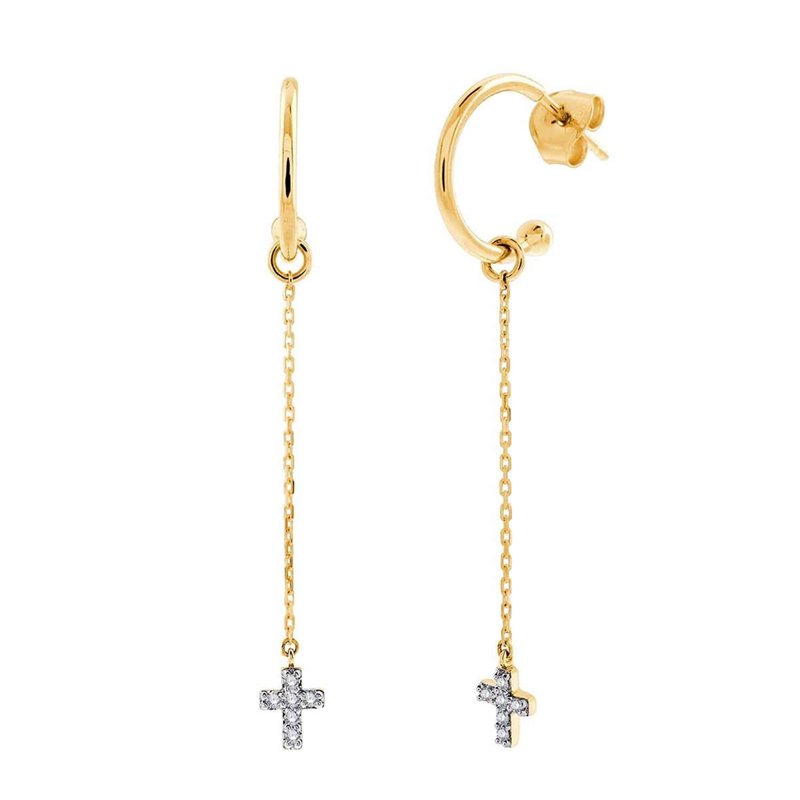 Boucles d'oreilles diamant en or 18 carats