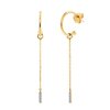 Boucles d'oreilles serti clos diamant en or 18 carats
