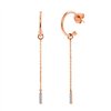 Boucles d'oreilles serti clos diamant en or 18 carats