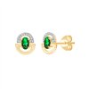 Boucles d'oreilles émeraude et diamant en or 18 carats