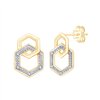 Boucles d'oreilles diamant en or 18 carats