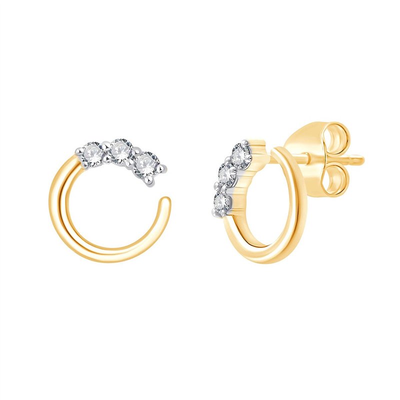 Boucles d'oreilles diamant en or 18 carats