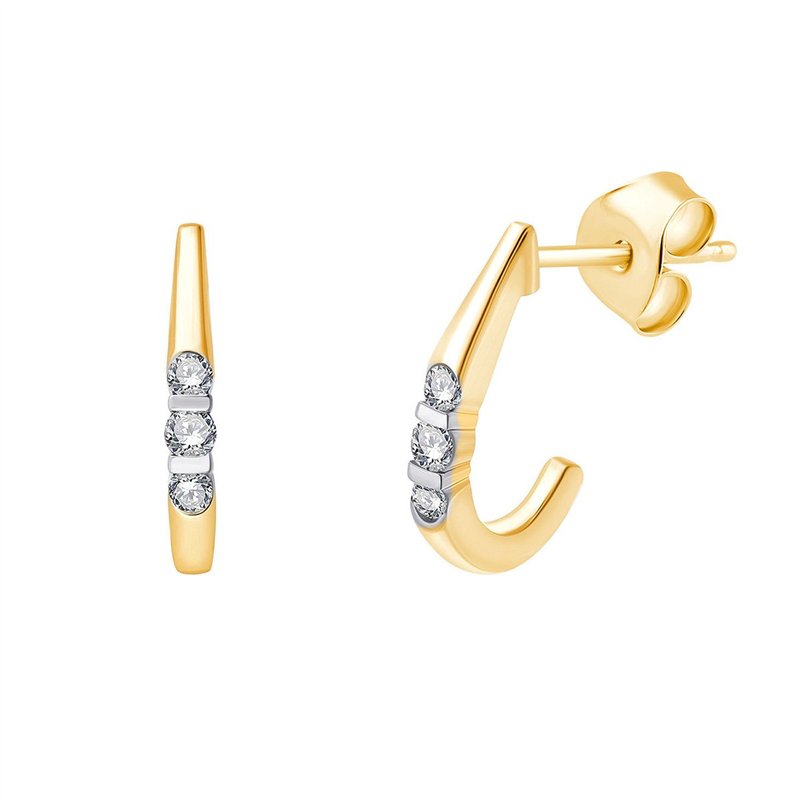Boucles d'oreilles toi et moi diamant en or 18 carats