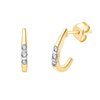 Boucles d'oreilles toi et moi diamant en or 18 carats