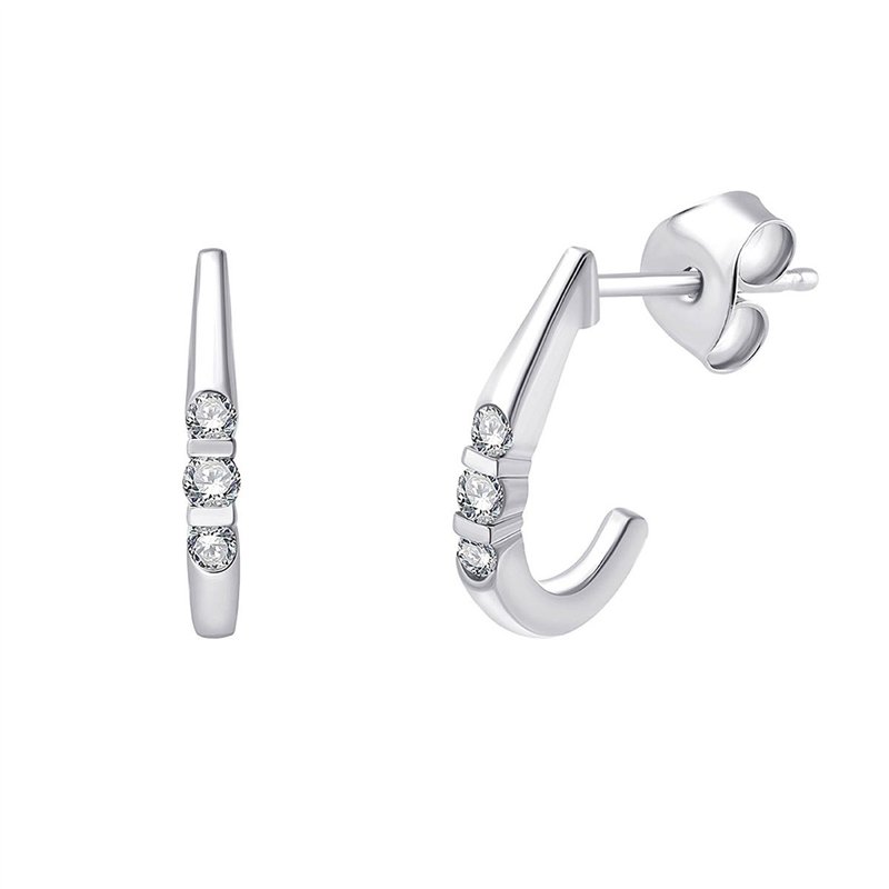 Boucles d'oreilles toi et moi diamant en or 18 carats
