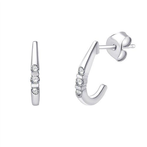 Boucles d'oreilles toi et moi diamant en or 18 carats