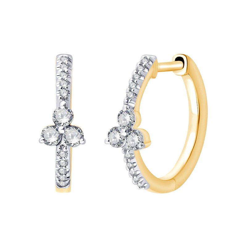 Boucles d'oreilles diamant en or 18 carats