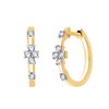 Boucles d'oreilles serti clos diamant en or 18 carats