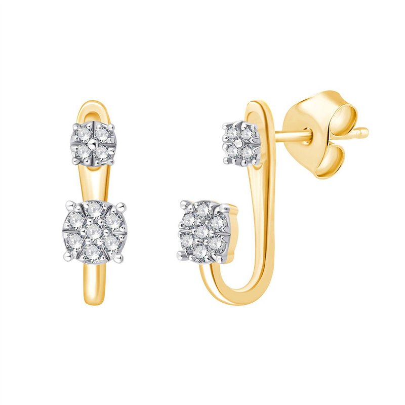 Boucles d'oreilles diamant en or 18 carats