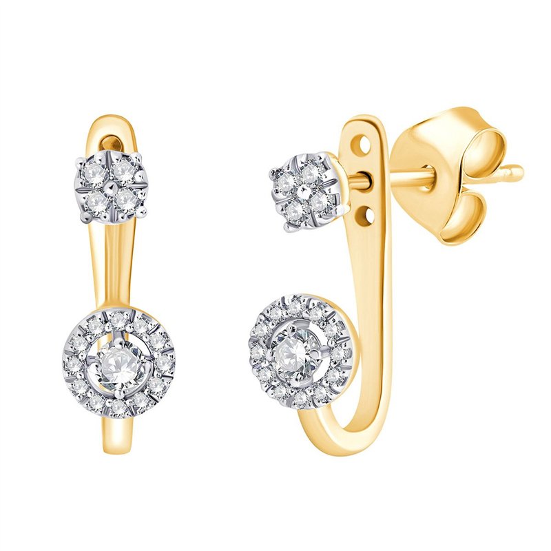 Boucles d'oreilles diamant en or 18 carats