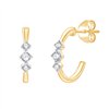18-carat gold toi et moi diamond earrings