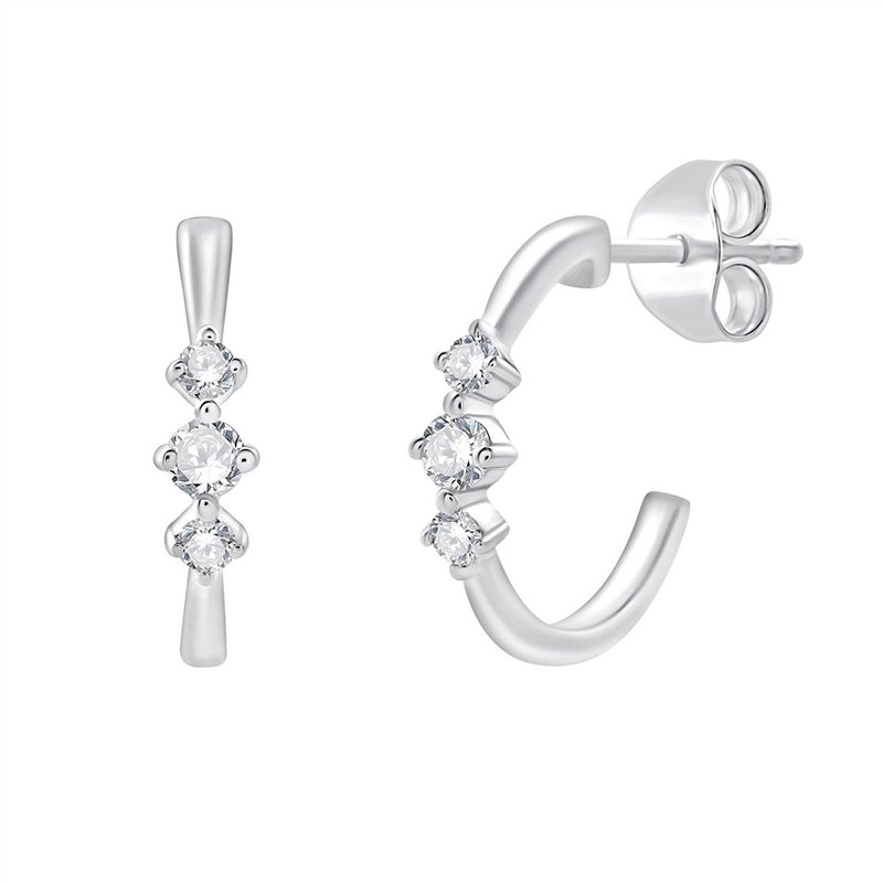 18-carat gold toi et moi diamond earrings