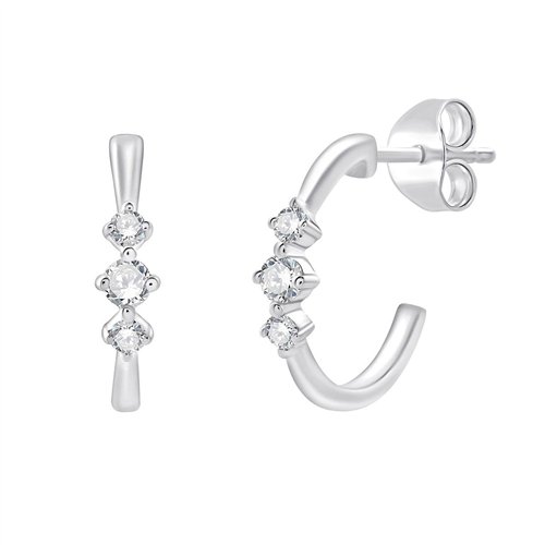 Boucles d'oreilles toi et moi diamant en or 18 carats