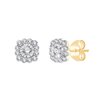 Boucles d'oreilles serti clos diamant en or 18 carats