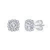 Boucles d'oreilles serti clos diamant en or 18 carats