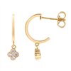 Boucles d'oreilles serti clos diamant en or 18 carats