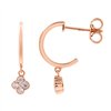 Boucles d'oreilles serti clos diamant en or 18 carats