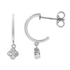 Boucles d'oreilles serti clos diamant en or 18 carats